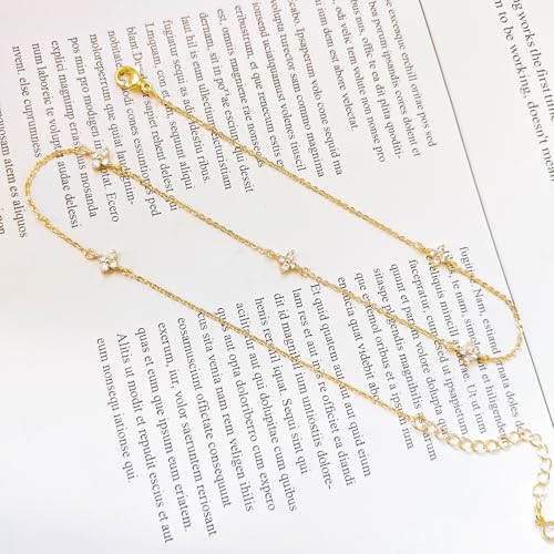 Zeffy Diamond Necklaces for Women, Dainty Gold Necklace 18k Gold Plated Layered Necklaces Simple Gold CZ Diamond Pendant Necklaces for Women Trendy Jewelry Gifts for Girls - color: Gold Flower Diamond Necklace