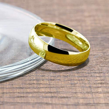 Gem Stone King 18K Yellow Gold Plated Silver Wedding Band Ring 7MM