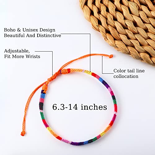 Florideco 24 Pcs Boho Surfer Bracelet Anklet Adjustable Beaded Anklets Handmade Braided Bracelet Colorful Anklet Summer String Rope Ankle Bracelets Waterproof Surfer Beach Bracelet Boho Jewelry for Women Men - color: Classic Style