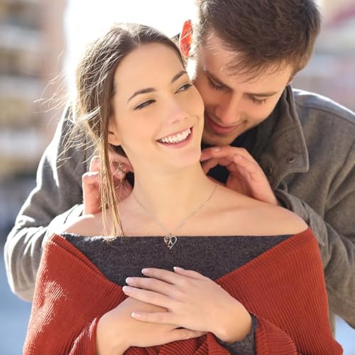 Iefil Rose Heart Initial Necklace, Anniversary Birthday Gifts for Women | Gift Box Packaging, 925 Sterling Silver, Jewelry Gift for Her Wife Mom Girlfriend, Initial A-Z, 19+2inches - color: IEFIL Jewelry Box, style: E