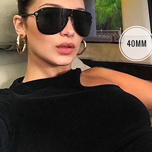 sovesi Chunky Hoop Earrings for Women, 14K Gold Plated Thick Hoops | 5mm Thick Hollow Tube Chunky Lightweight Hypoallergenic Hoop Earrings for Women - style: Rose Gold 40MM