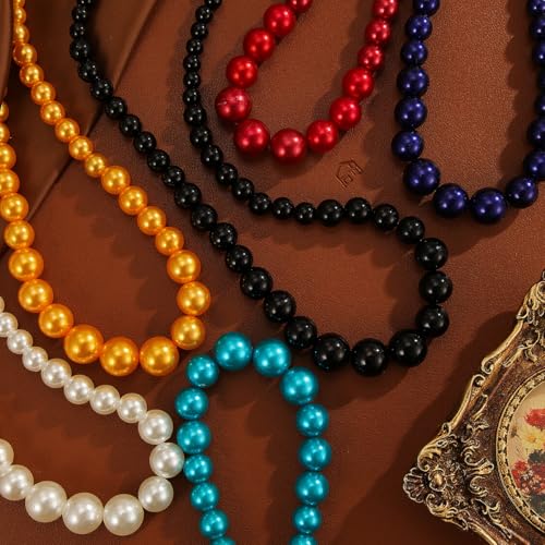 xuzhiyuan Fashion Classic Faux Pearl Red Carnelian Jewelry Set Necklace Earrings for Women - color: Purple