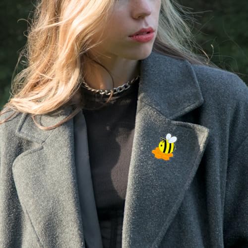 Enamel Pins, Cute Pins for Backpacks, Hat Pins, Novelty Brooch Pins, Backpack Pins, Lapel Pins for Men, Women, Girls, Boys. For Lanyard, Bags, Hats, Caps, Clothing - color: Bee