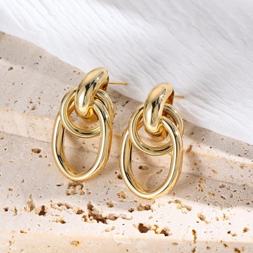 Pearl Earrings for Women 14K Gold Freshwater Pearl Hoop Earring Dangle Drop Wedding Earrings Bridal Bridesmaid Jewelry Gifts for Women - color: Circle-2