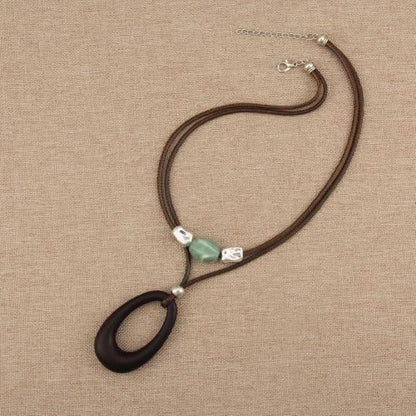 Chunky Pendant Necklace for Women Vintage Boho Necklaces Choker Layered Statement Necklaces Bohemian Jewlery Gifts - style: Large Pendant Necklace Women