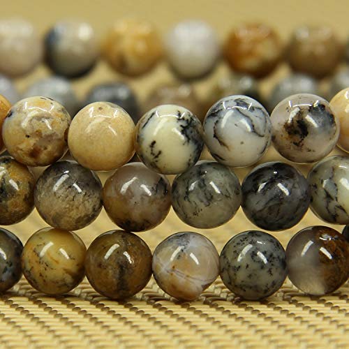 Angelstones Gemstones 6mm Round Beads Healing Crystal Bracelet for women | Natural Gemstone, Handmade Gifts for Women, Healing Crystal Round Beaded Stretch Bracelets, Unisex Jewelry for Women and Men - color: Aquatic Opal