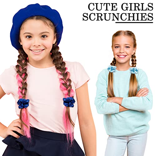 ADRIONE Satin Scrunchies for Women & Girls - 60 Pack Silk Scrunchies for Curly Hair