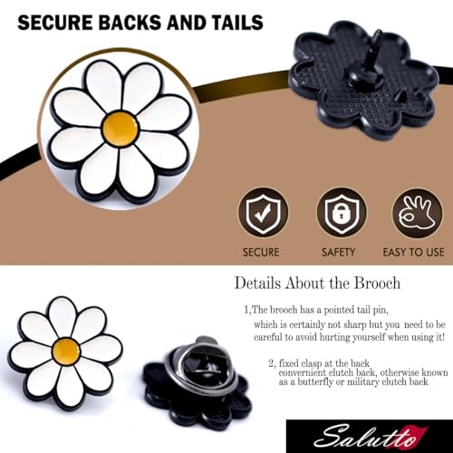 Boutonniere Suit Lapel Stick Brooch Pin - color: Brooch-Small Daisy