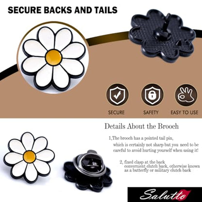 Boutonniere Suit Lapel Stick Brooch Pin - color: Brooch-Small Daisy