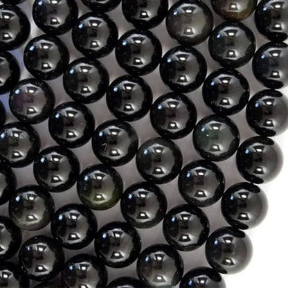 Zenkeeper About 180 Pcs Black Obsidian Beads for Jewelry Making 4 MM Black Obsidian Gemstones Loose Stone Beads - color: Black Obsidian, size: 4MM, about 180pcs