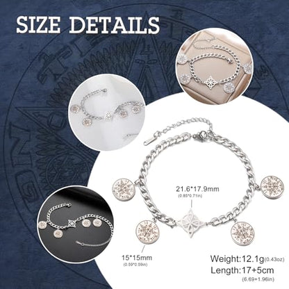 Dreamtimes Witches Knot Bracelet Tetragrammaton Pentagram Bracelet Stainless Steel Celtic Knot Bracelets for Women Men Protection Jewelry Witch Amulet and Talisman - style: Style 2