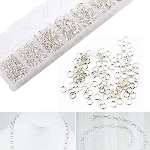 EuTengHao 1504pcs Jewelry Repair Tools Kit with Jewelry Pliers, Jump Rings Opener, Tweezers, Lobster Clasps, Bright Silver - color: Bright Silver