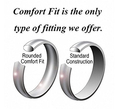 CROWNAL 3mm 5mm 7mm 9mm Tungsten Rings for Men Women Black/Silver/Gunmetal/Gold Beveled Polished Edges Matte Finish Comfort Fit 4-17 - color: Black 3mm