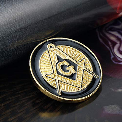 Premium Handmade Enamel Lapel Pin Brooch Badge - color: Freemasonry, size: 1 Pin