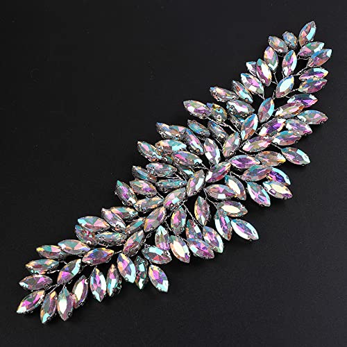 JWICOS Bridal Headband Crystal Wedding Hair Vine Headpieces for Bride and Girls (AB Color) - color: AB Color