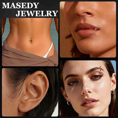 3PCS 16G 18G G23 Pure Titanium Eyebrow Piercing for Women Men Curved Barbell Tiny Eyebrow Ring Vertical Labret Lip Jewelry Internally Threaded Rook Helix Conch Daith Piercing Jewelry - color: Black, size: 18G