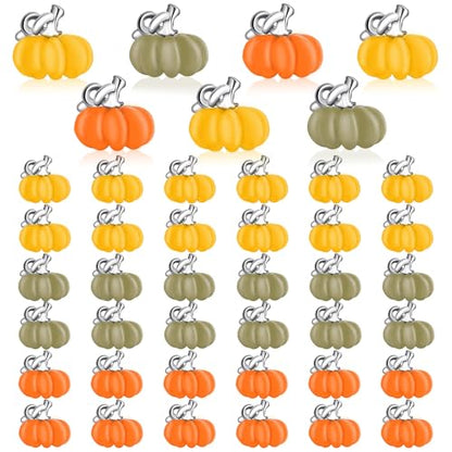 60Pcs Fall Pumpkin Charms for Bracelet Necklace Earrings Making | Alloy Enamel, Autumn Pumpkin Jewelry Pendants, Thanksgiving DIY Crafts and Gift, Harvest Celebration Party Supplies - style: Pumpkin Style