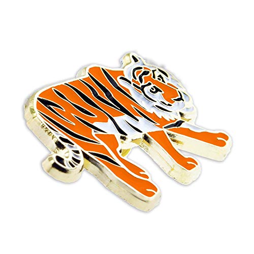 PinMart Wild Animal Enamel Lapel Pin - color: Tiger Gold Plated, size: 25 Pack