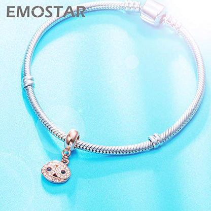 EMOSTAR Zodiac Sign Charms fits European Charm Bracelet – Rose Gold 925 Sterling Silver Necklace Pendant, 12 Horoscope Constellation Dangle CZ Birthstone Beads, Gifts for Women/Men/Birthday - color: Cancer (6.21 – 7.22)