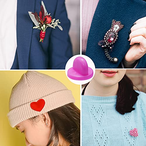 400pcs PVC Rubber Pin Backs Heliltd Butterfly Clutch Pins Tie Tacks Blank Pins for Uniform Badges Backing Holder Clasp Lapel Pin Enamel Pins(200 Sets) - color: pink