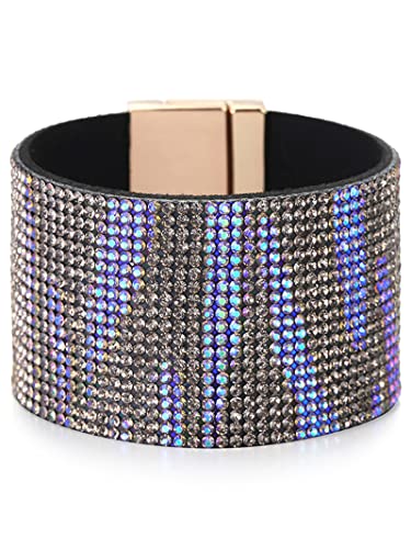 Long tiantian Boho Western Bracelets for Women Leather Wrap Bracelets Turquoise Bracelet Western Jewelry Country Concert Outfits - color: bangle bracelets for women(grey)