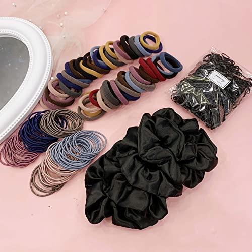 YANRONG 755PCS Hair Accessories for Woman Set Seamless Ponytail Holders Variety Hair Scrunchies Hair Bands Scrunchy Hair Ties For Thick and Curly (Mix) - color: 755PCS（Mix）