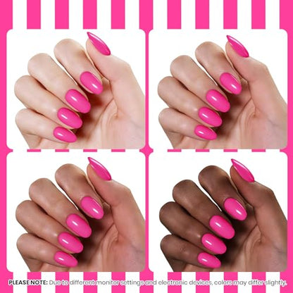 Beetles Hot Pink Gel Polish, BikiniPink, Hot Pink Gel Nail Polish | Summer Voyage Collection, Color-Matched Bottle Design, Soak Off UV LED, Long-Lasting Nails Art for Home DIY & Holiday - color: 0-Bikini Pink