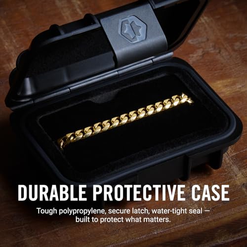 RIDGE 5mm Curb Chain for Men, Rugged and Durable Men’s Chain Necklace with Secure Clasp - color: 18K Gold (20")