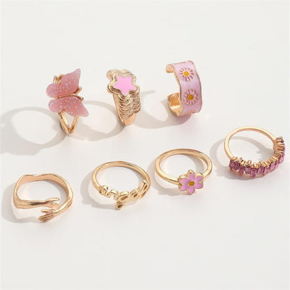 Chunky Stackable Rings Set For Women Open Adjustable Bold Thick Geometric Knuckle Rings Minimalist Statement Jewelry Gift - style: Style 3