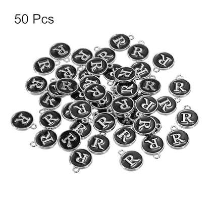 MECCANIXITY Alphabet Enamel Letter Charm Jewelry Charm Pendant for Jewelry Making, Bracelet, Craft - style: R