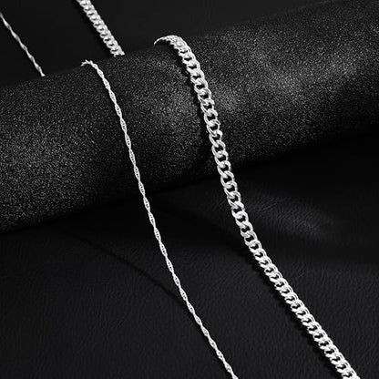 CHESKY 14K Gold Plated Silver Plated Waist Chain for Women, Layered Belly Belt Chains Beach Waist Beads Chain Waterproof Snake Cuban Body Chain Summer Jewelry Accessories for Women - style: cuban wave-sl