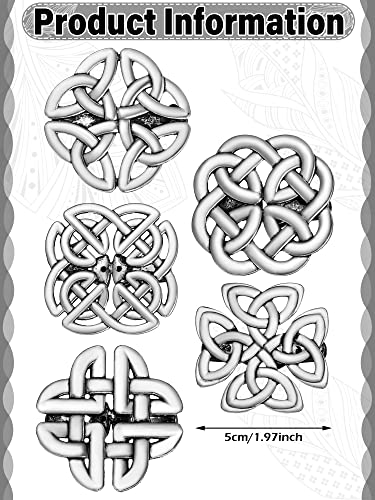 5 Pcs Silver Cinch Clip Vintage Celtic Waist Cincher Clips Dress Clasp Shirt Clips Scarves Ring Retro Cardigan Sweater Cardigan Cloak Shawl Pin Tightening Brooch Gift for Women Girls Clothes