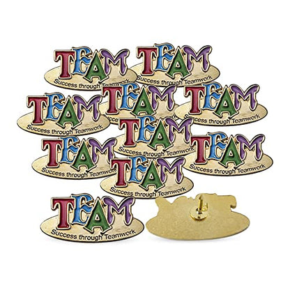 Trainers Warehouse GO T.E.A.M. Appreciation Cards with Lapel Pins – Employee, Teacher & Nurse Recognition Gifts – Teamwork Motivational Cards with “Success Through Teamwork” Pin – Set of 10