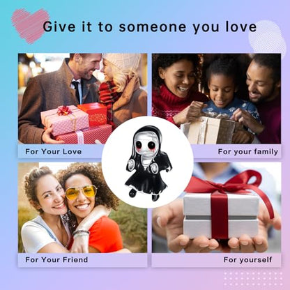 LUXILLA Charms for Bracelets & Necklace 925 Sterling Silver Charms Elephant Happy Birthday Charm Fit for Valentine's Day Mother's Day Jewelry Gift for Women - color: Ghost Nun Charm