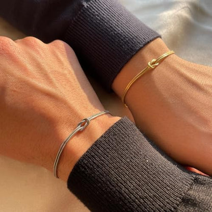 Matching Bracelets for Couples Love Knot Bracelet Pinky Promise Soulmate Relationship Friendship Bracelets Forever Infinity Jewelry Gifts for Women Her Him - style: FRIEND-G+S