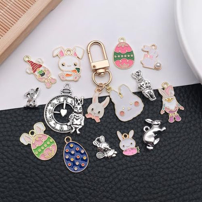 50pcs Enamel Charms for Jewelry Making Wholesale Assorted Mixed Bulk Metal Earring Findings for DIY Necklace Bracelet Keychain and Crafting - style: Thanksgiving Day Charms