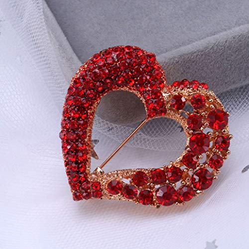 Brooch Pins for Women Girls Fashion Flower Crystal Rhinestone Pearl Jewelry - color: Color 1