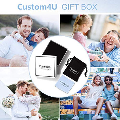 Custom4U Custom Photo Cufflinks for Men Father of the Bride Gifts - color: A-Photo-Black