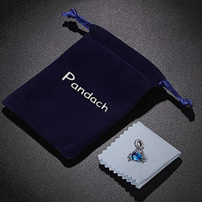 Pandach 925 Sterling Silver Charms Beads for Bracelets and Necklaces Butterfly and Headphones Pendants Clover Charms Jewelry Gift for Women - style: A pendant Crab Charm