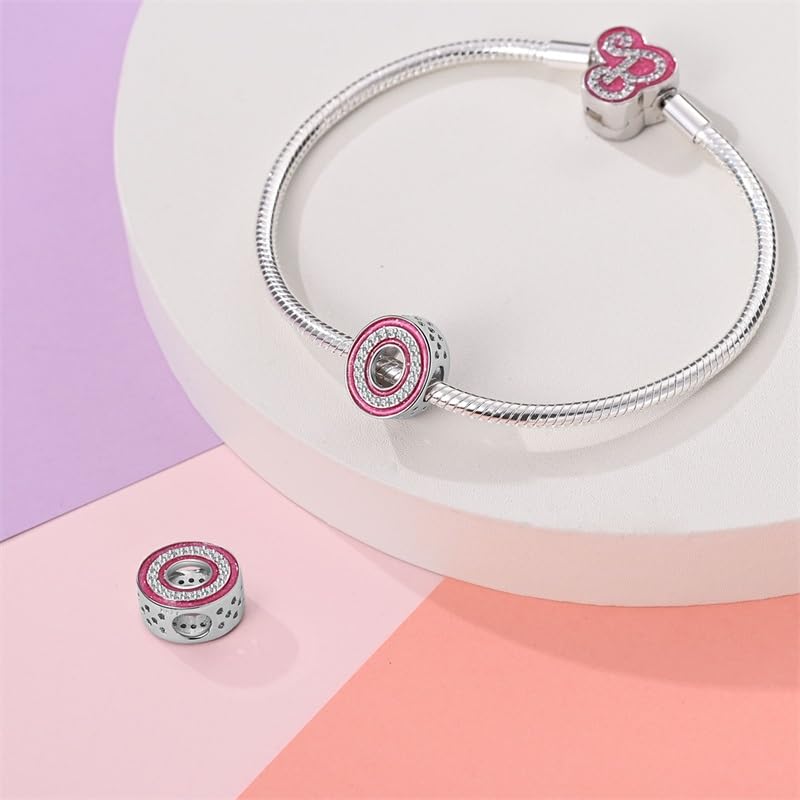 925 Sterling Silver Letter Charms Fits Pandora Bracelets Alphabet AZ Bead Charm for Bracelets Necklace with 5A Cubic Zirconia for Women Birthday Ceremony DIY Jewelry Gift - style: O