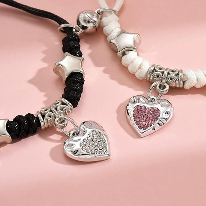 Matching Bracelets for Girlfriend Boyfriend, Couples Bracelets for Her Him, Matching Bracelet for Couples, Friendship Bracelets for Best Friends, Christmas Birthday Valentines Gifts for Women Men - style: Heart