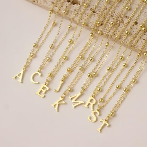 Initial Necklaces for Women, Dainty A-Z Pendant Letter Charm Necklace Personalized Name Necklaces for Women Trendy Jewelry Gift - color: D, style: G