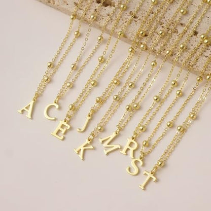 Initial Necklaces for Women, Dainty A-Z Pendant Letter Charm Necklace Personalized Name Necklaces for Women Trendy Jewelry Gift - color: D, style: G