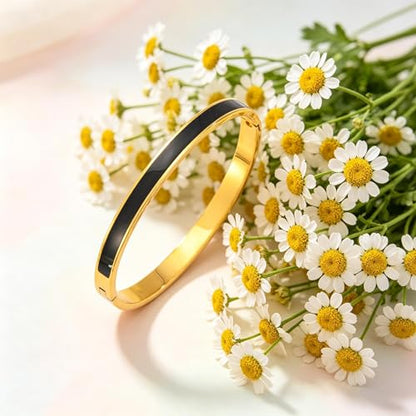 Black oil drop Non Fading Stainless Steel Bracelet With Buckle, Simple And Fashionable Handmade, Jewelry Fashion Gift