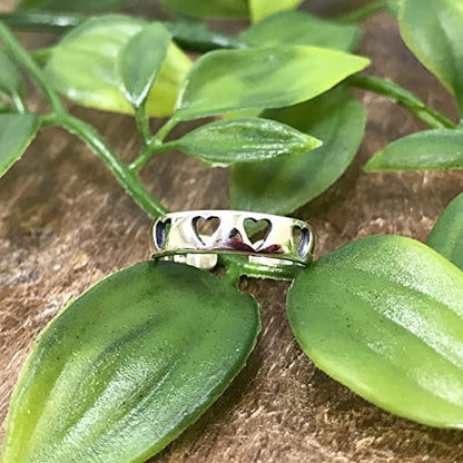 Gem Avenue 925 Sterling Silver Toe Rings Collections – Beach, Celtic, Heart, Dolphin, Flower & More Designs for Women – Elegant Adjustable Summer Jewelry - style: Style 12