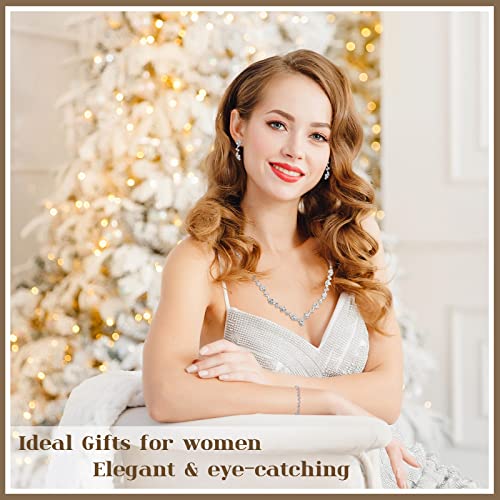 4 Pcs Silver Clutch Purse Jewelry Set for Women Rave Accessories Evening Rhinestone Purse Silver for Bride Wedding - style: Cute Style