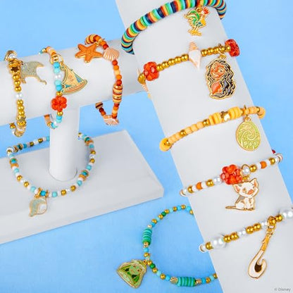 Fashion Angels Disney Moana 2 Tropical Tide Jewelry Design Kit | Includes Assorted Beads & Charms, Makes 10+ Nautical Bracelets, Fun Craft for Kids Ages 8+ - size: Moana 2 Tropical Tide Jewelry Kit