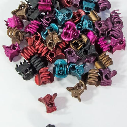 50 PCS Mini Hair Claw Clips， Bangs Strong Grip Multifunction Clamp Clips. (Matte color 2) - color: Matte color 2