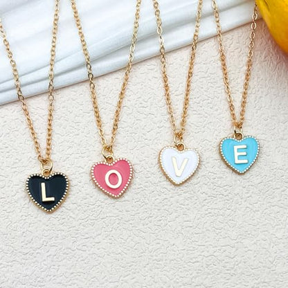 104pcs Alphabet Letter Charms,Initial A-Z Alphabet Enamel Letters Charm Pendant Bead for DIY Personalized Jewelry Making Findings
