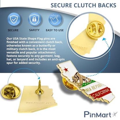 PinMart State Shape Flag Lapel Pin - color: Colorado Gold Plated, size: 25 Pack